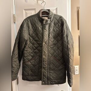 M, men’s olive green quilted jacket
